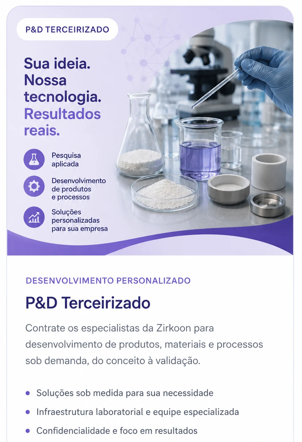 Card de P&D terceirizado da Zirkoon, do conceito à validação